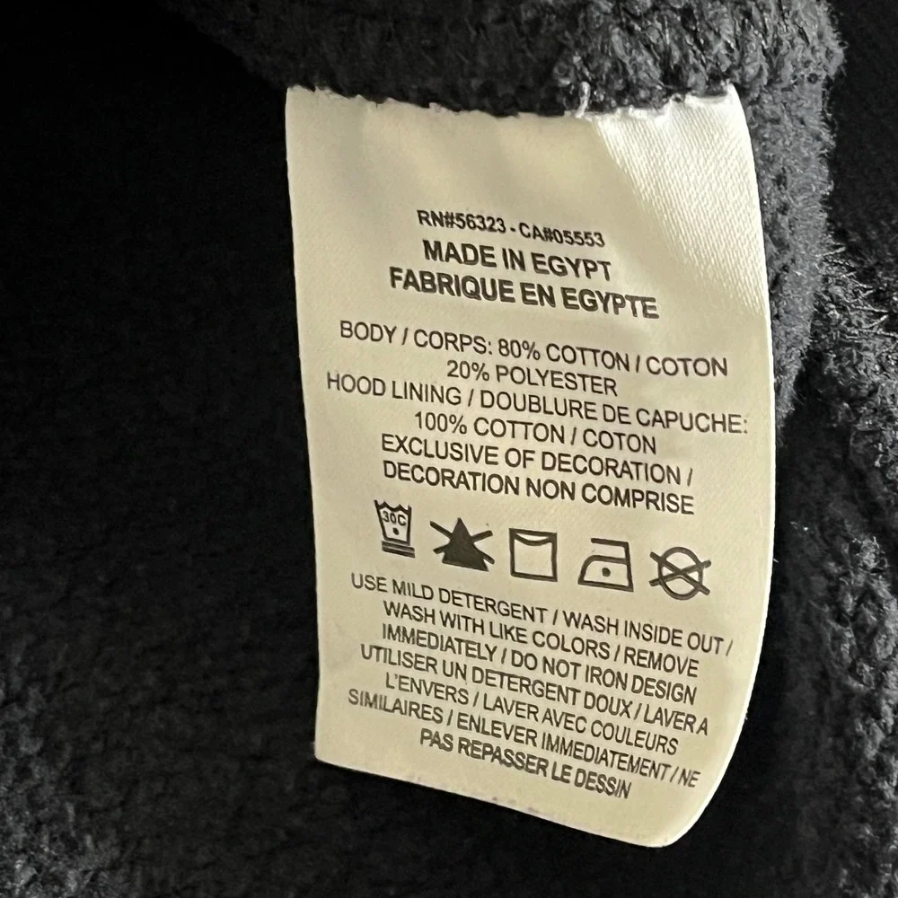 Nike Mens Black Multi Logo Graphic Pullover Hoodie CU3511-010 Small